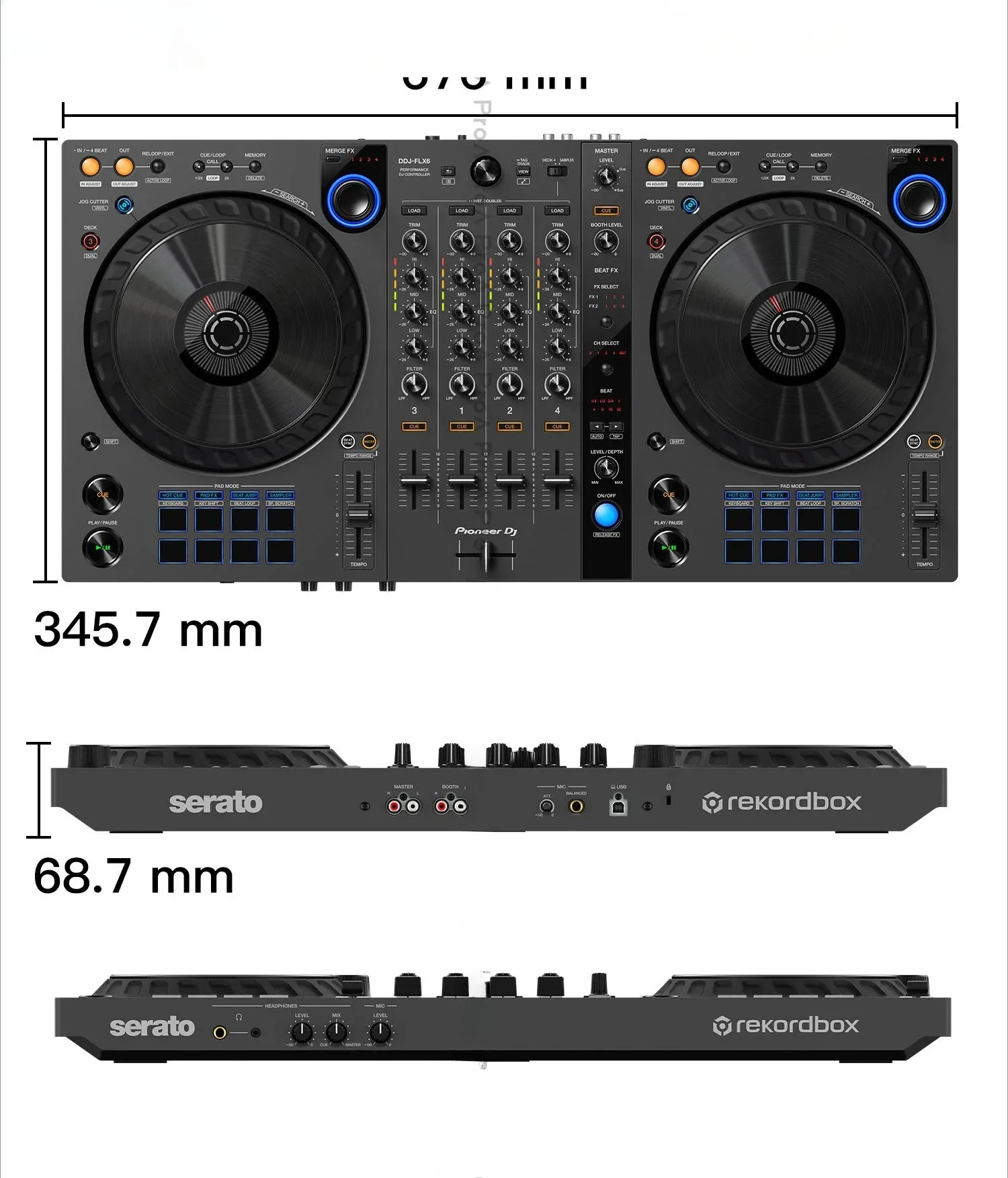 DDJ-FLX6 GT tocadiscos grande controlador Ryan digital de cuatro canales reproductor de disco integrado