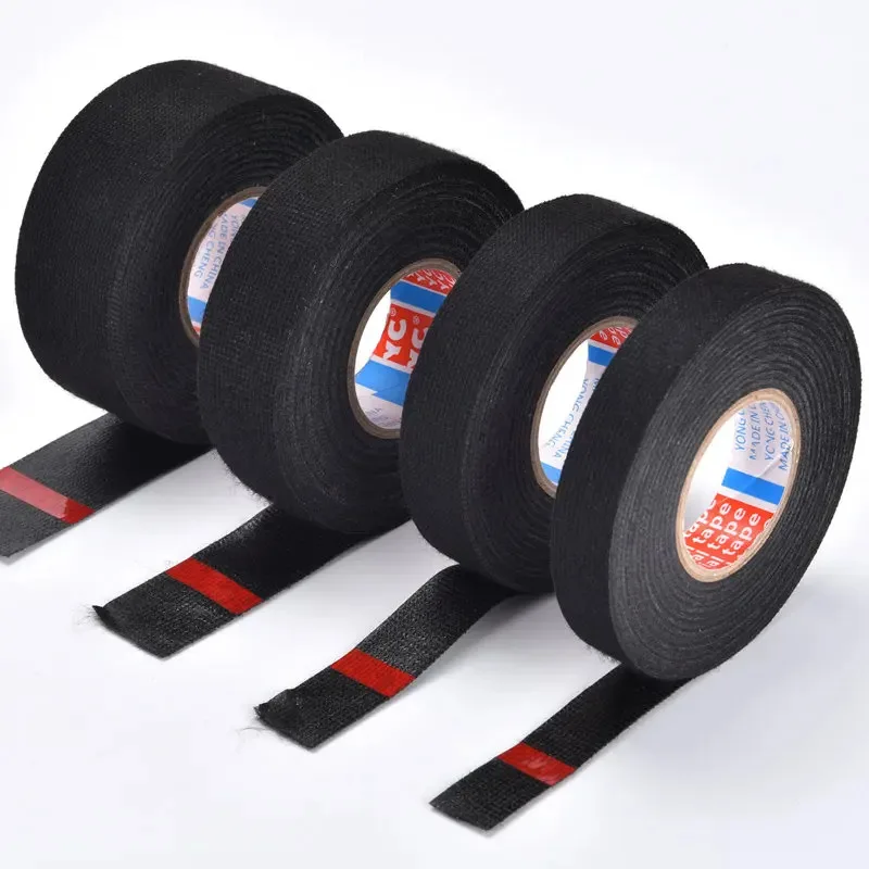 1Pcs Electrical Tape Heat Resistant Harness Tape Adhesive Cloth Tape Waterproof Tape Insulating Automotive Fabric Cloth Tape