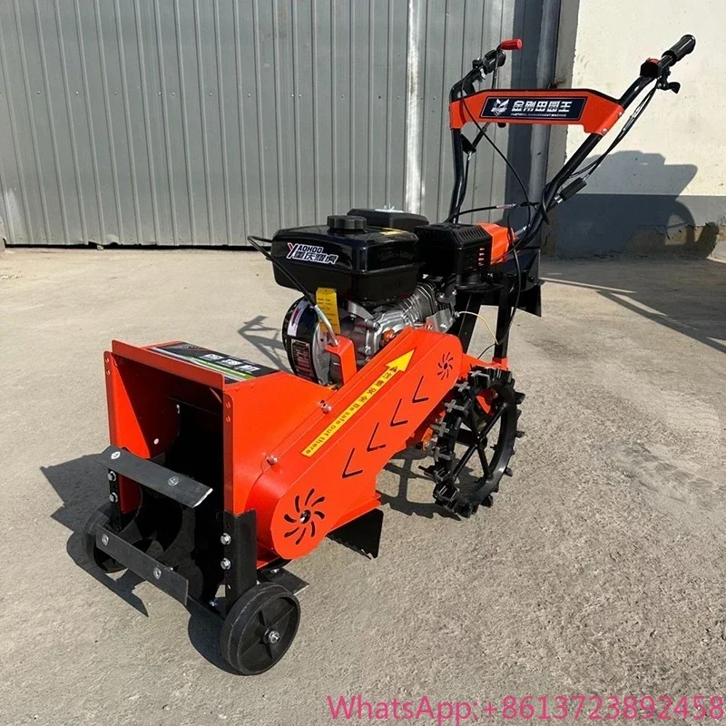 Four-wheel drive weeder, multi-functional ditching, ridging, rotary tillage, farmland orchard weeding, micro-tiller