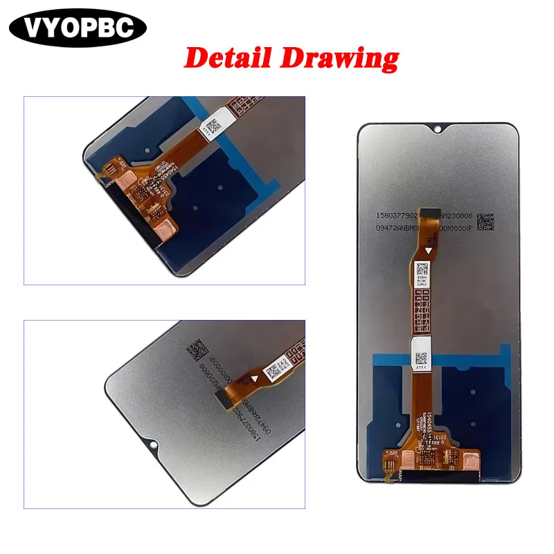 LCD Display Full With Frame Touch Screen Digitizer Assembly For Vivo Y36 4G V2247 5G V2248 Pantalla Replacement Repair Parts