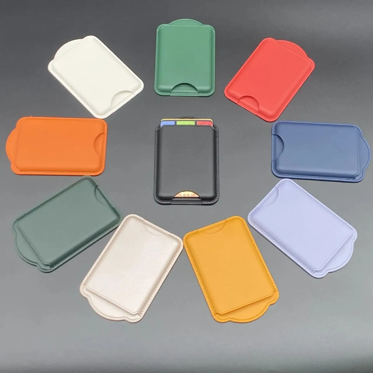 For Magsafe Magnetic PU Leather Holder Wallet Cards Case For apple iPhone 17 Air 16 15 Pro Max Samsung Galaxy S26 S25 S24 Ultra