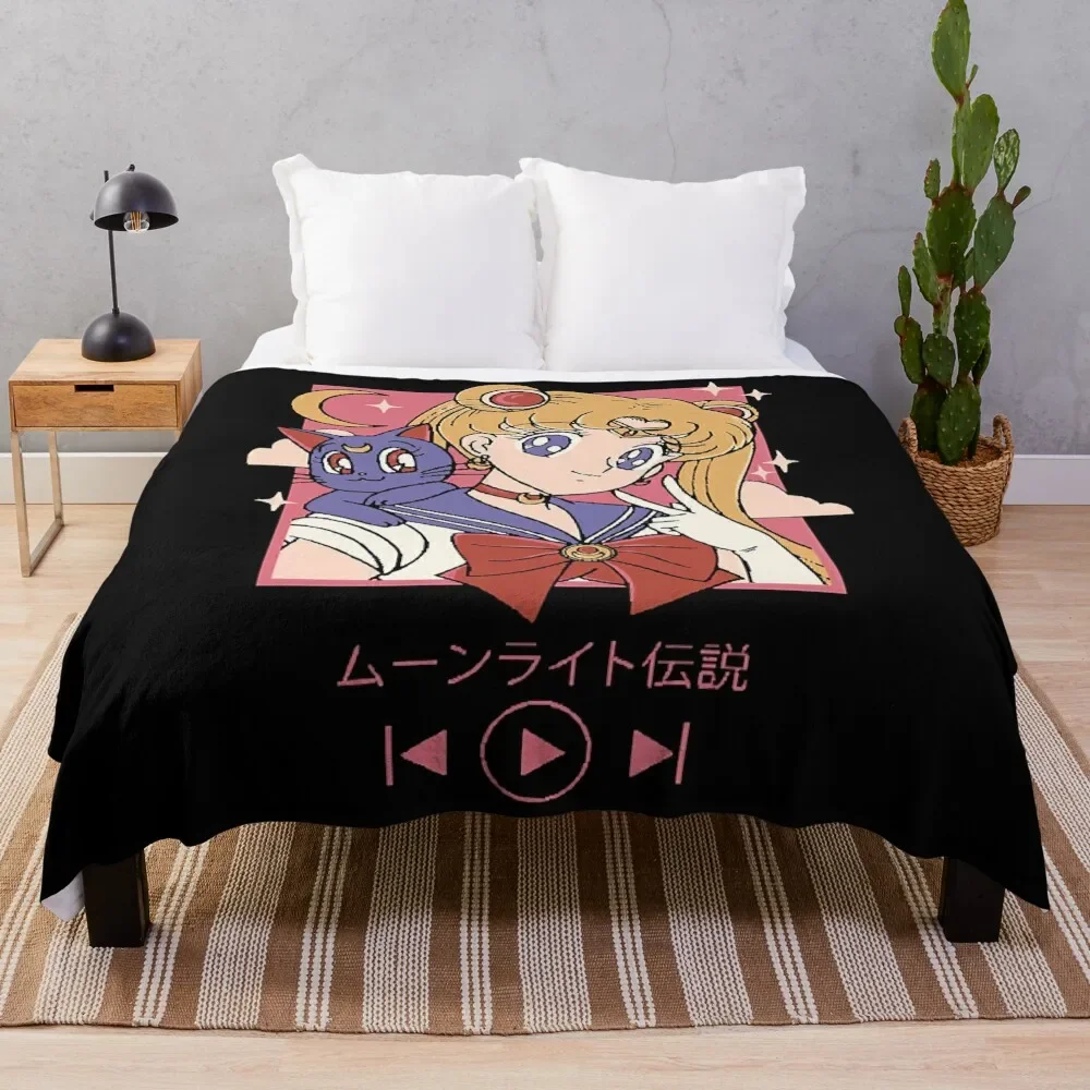 

Moon Song T-Shirt Throw Blanket Plaid decorative sofa bed Summer Beddings Furry Blankets