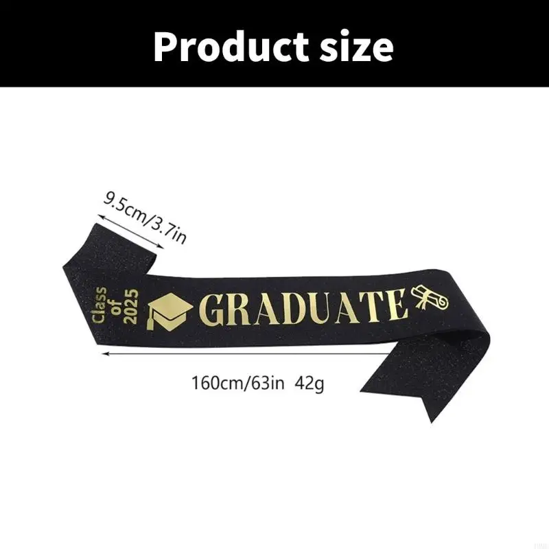 49MC SAMIN SATINS Graduation Rame Sash College Happy Graduation Rame Pasek na uroczystości akademickie