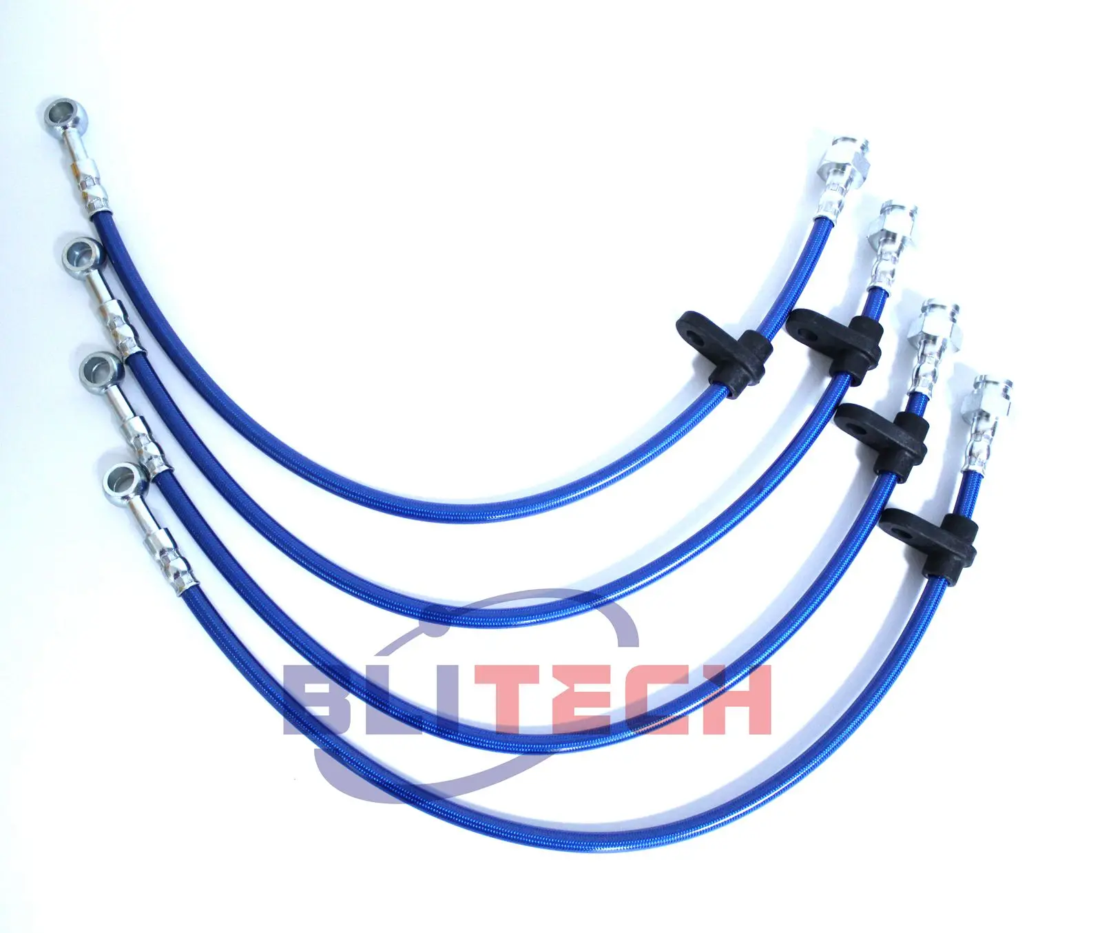 Stainless Steel Brake Line Kits Fit 1996-2000 Honda Civic Front & Rear Line Red Blue