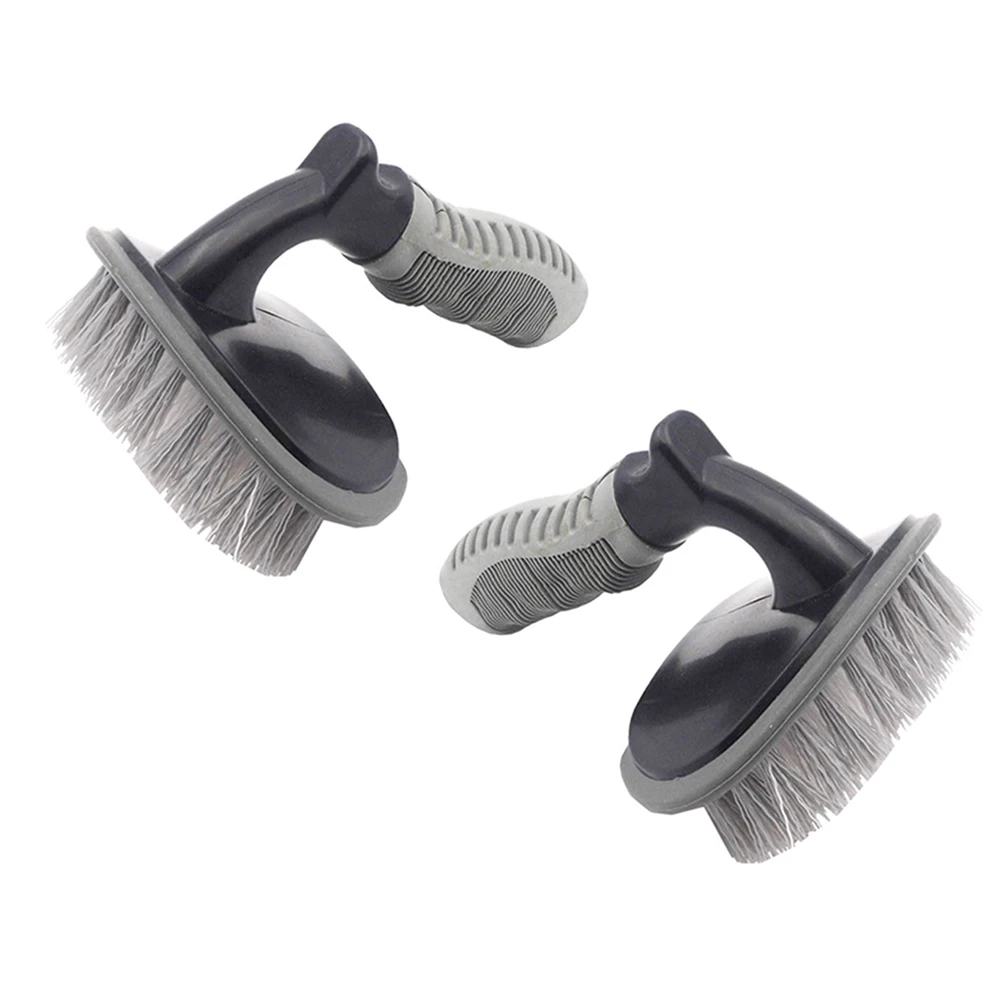 2 Pcs Portable Car Tire Brush Hub Brush Car Wash Tool Cleaning Cleaning Mop Artifact Dedicated Strong Decontamination Brush