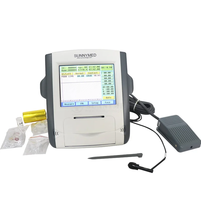 

SY-V046 High Quality Potable A Ultrasound Scan Eye Analyzer Ophthalmic Equipment Biometer Pachymeter with Build-in Printer