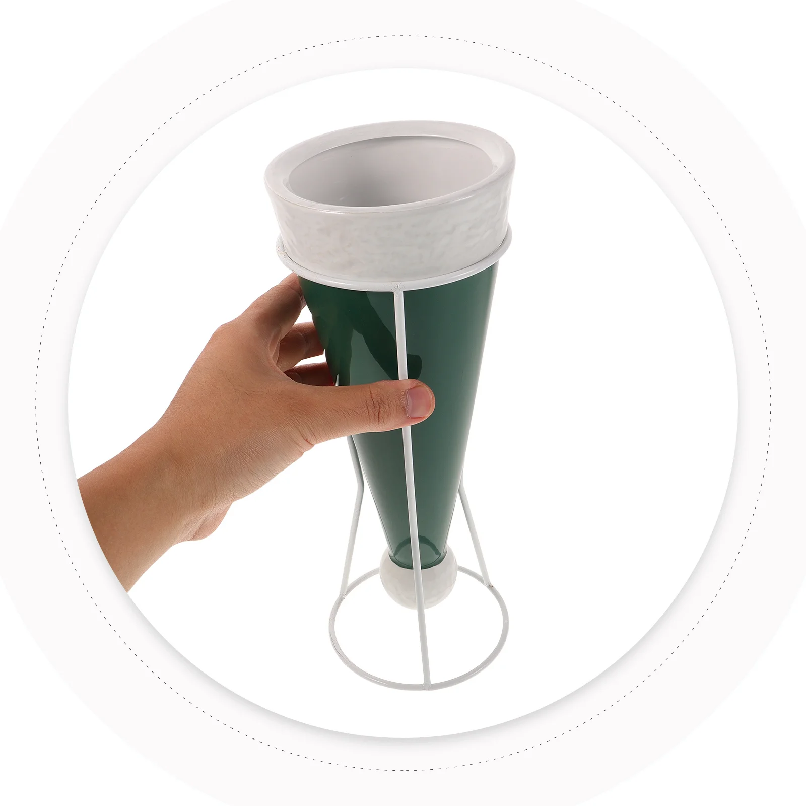 

Ceramic Vintage Santa Hat Vase Christmas Decor Flower Arrangement Holder for Home Living Room Bedroom Holiday Decoration