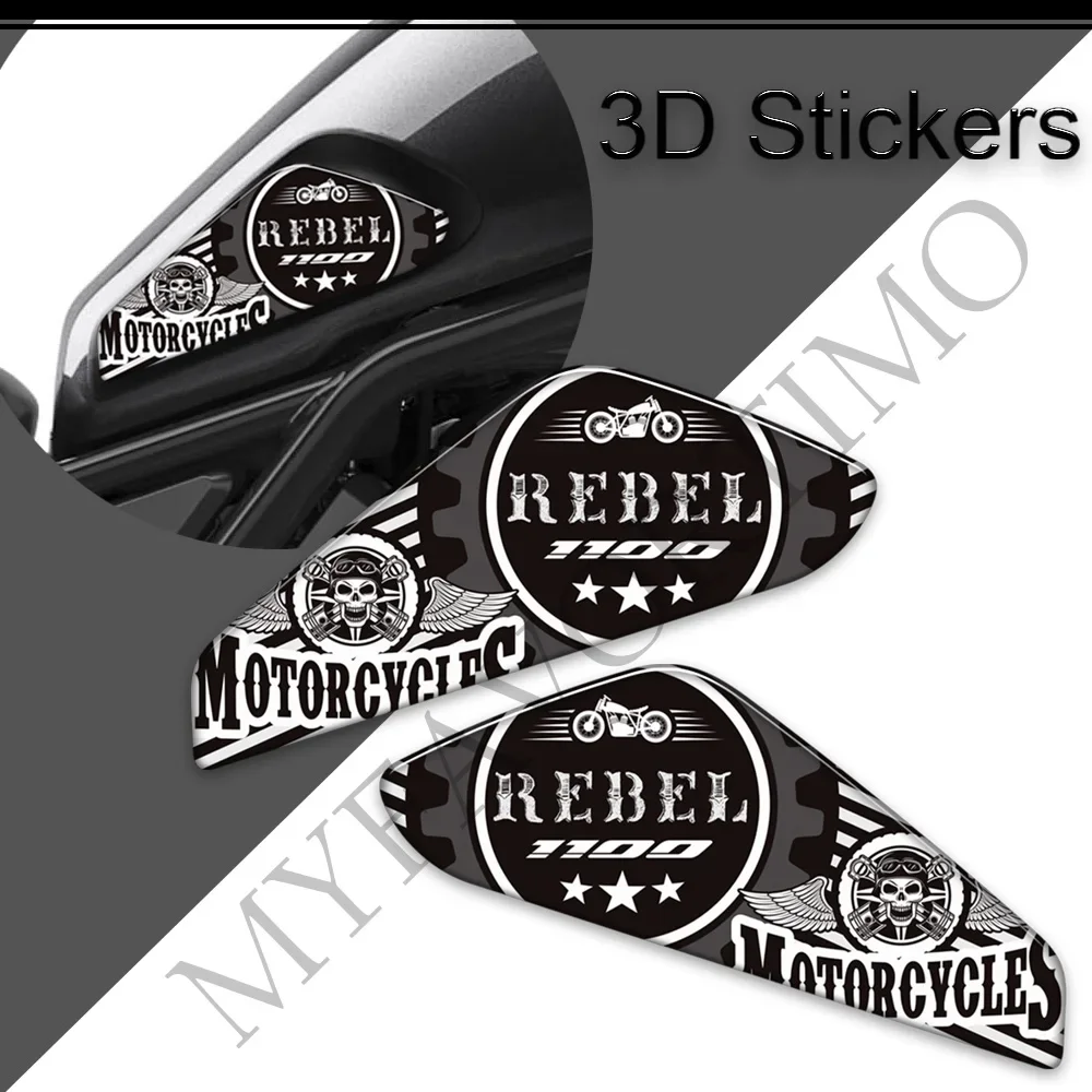 

2021 2022 Motorcycle Tank Grips Pad Gas Fuel Oil Kit Knee Stickers Decal Emblem Logo Protection For HONDA REBEL CMX1100 CMX 1100