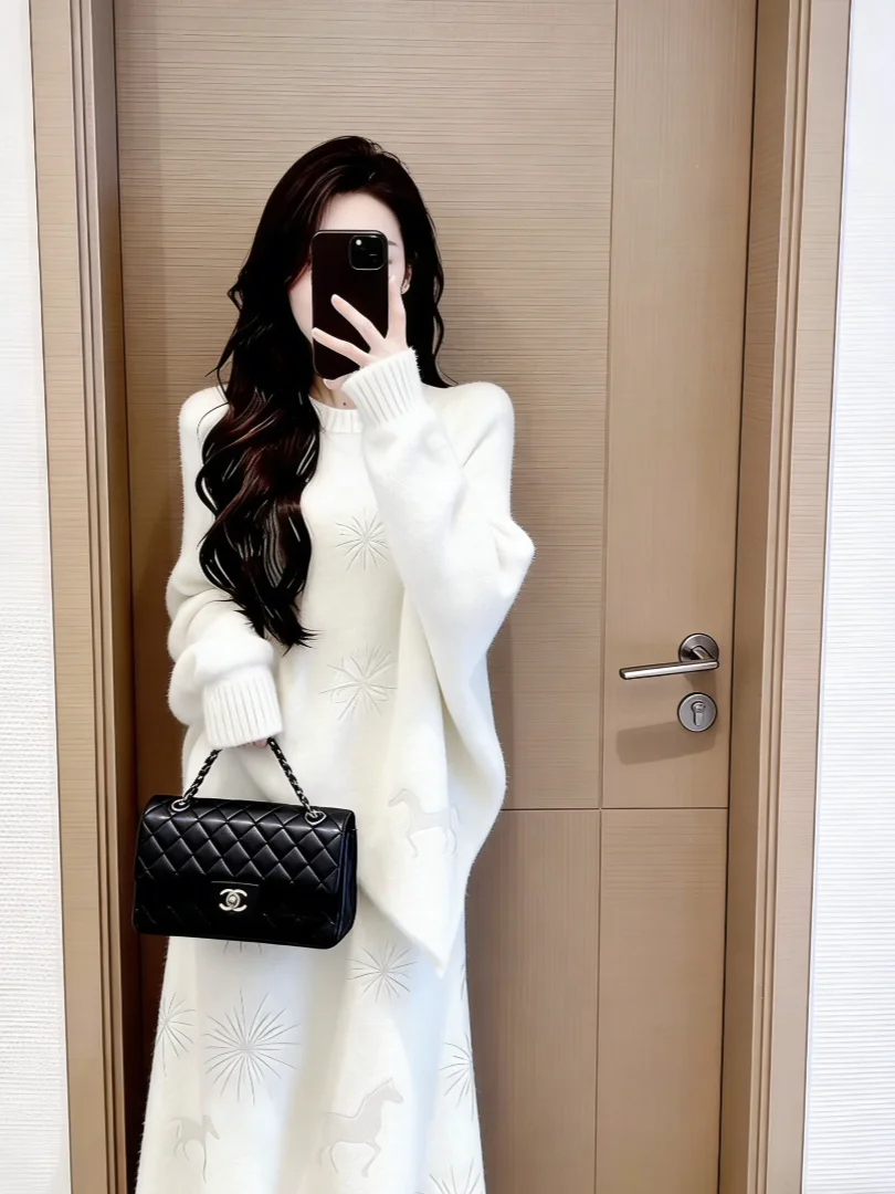 

Stunning Winter Korean Sle Faion Set Ele Lady Cold Beau Lightweight Ele Beautiful Clete Outfit Anti-Ag...