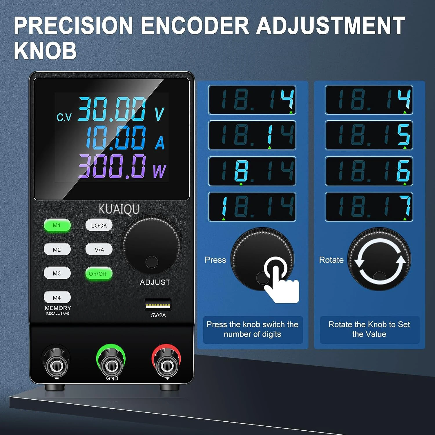 300V 1A DC Regulated Lab Power Supply  30V 10A Adjustable Power Source 200V 1A Voltage Regulator Stabilizer Bench Source DIY