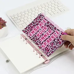 A6 Pink Leopard Separator Paper Index Page Classification Separator Page Notebook Loose-leaf Book Partition Accessories