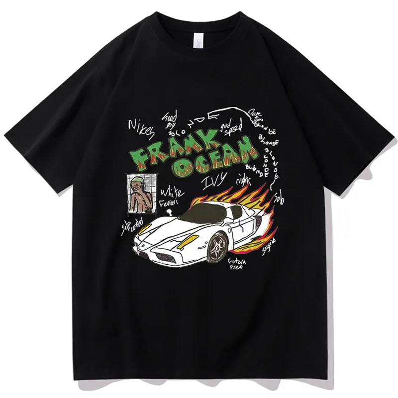 Frank O-ocean Blond R&B Music T-Shirts Women Men Fashion Tshirts Cool T-shirts 100% Cotton Summer Clothes Rhythm and Blues Tees