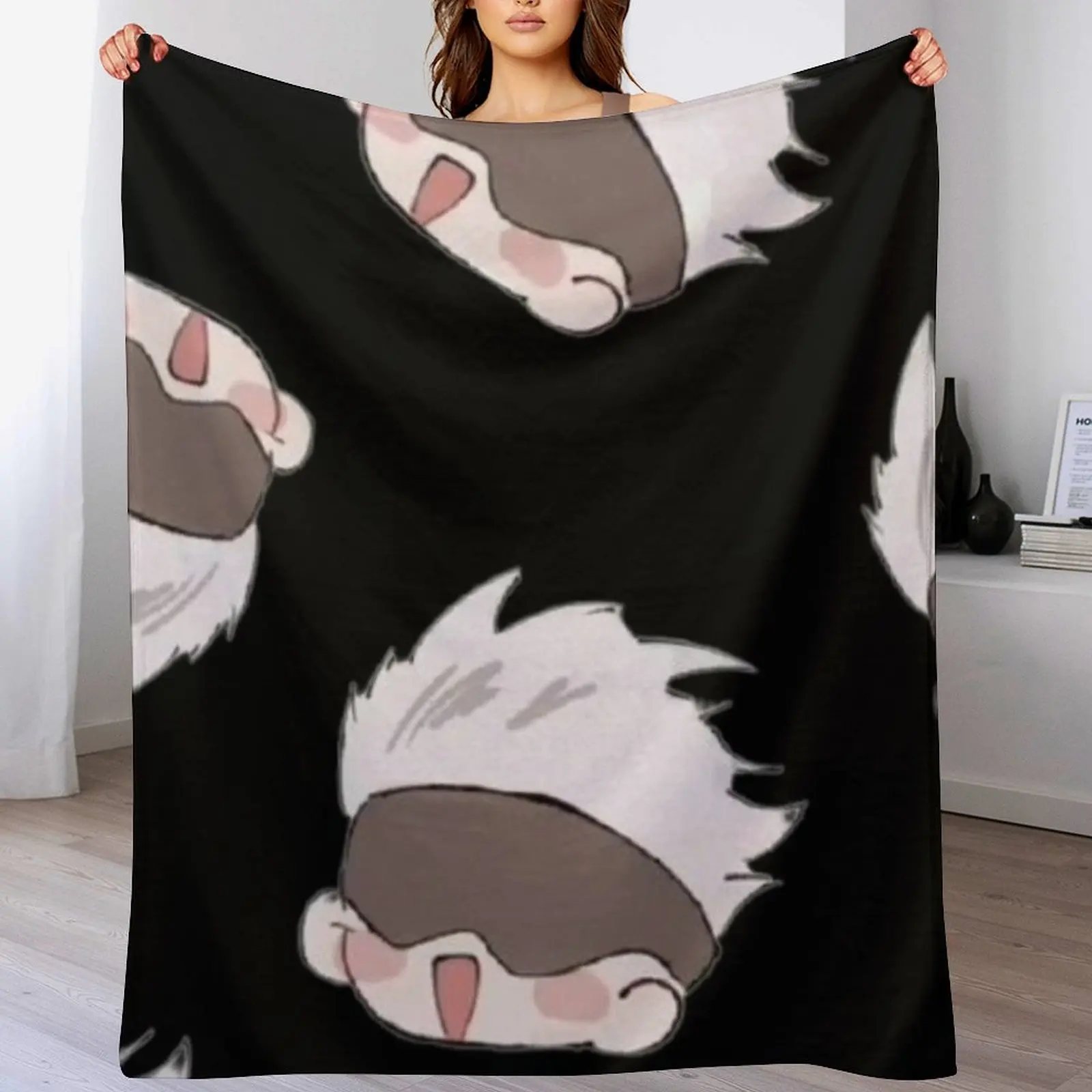 Gojo Chibi Throw Blanket Cozy Throw Blanket Birthday Gift for Him Her