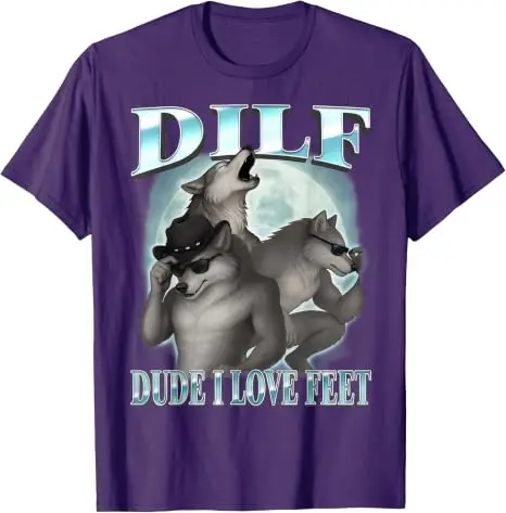 Alter, ich liebe Füße, lustiges Alpha-Werwolf-Mond-Bootleg-Meme-T-Shirt, Y2k-Werwolf-Mond, weiche Baumwoll-T-Shirts, Herrenmode, Ästhetik – Detail 12
