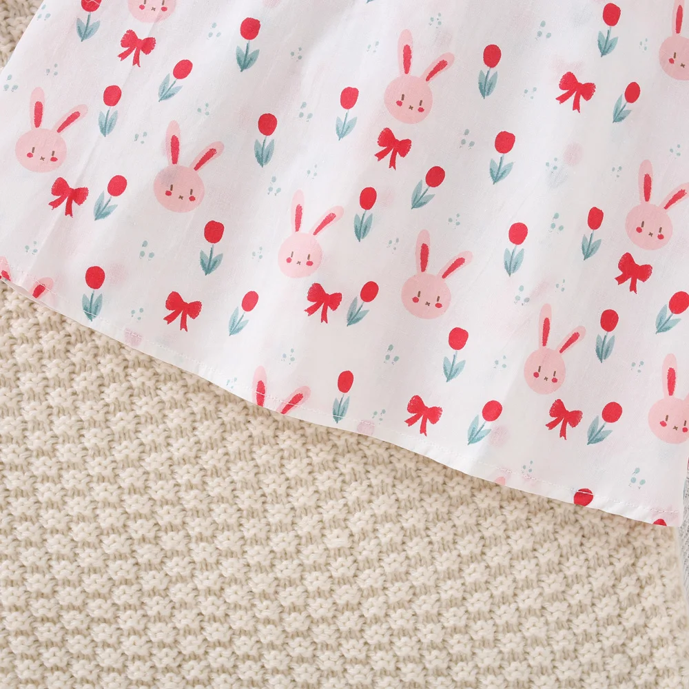 فساتين طفلة صيفية لطيفة بدون أكمام كرتونية فساتين بناتي قطنية رائعة ملابس أطفال بناتي #6