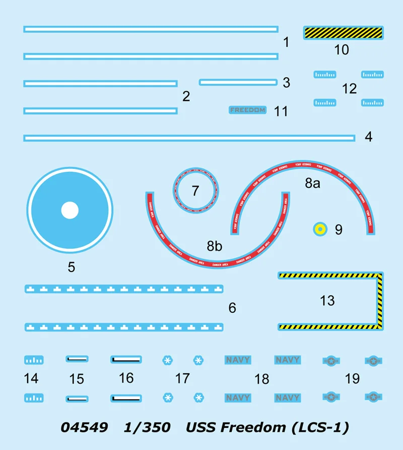 Trumpeter-construcción de un barco de combate, juguete a escala 04549, 1/350, USS Freedom LCS-1 Littoral, Hobby, montaje militar, Kit de construcción de modelos de plástico