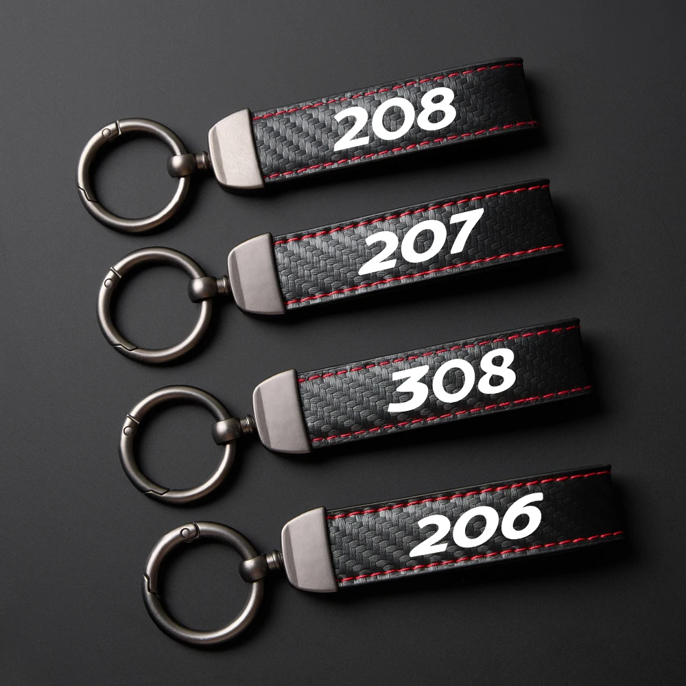 Car Keychain Logo Keyring Accessories For Peugeot 206 207 208 301 307 308 T9 406 407 508 2008 3008 5008 108 RCZ 607 4008 301 306