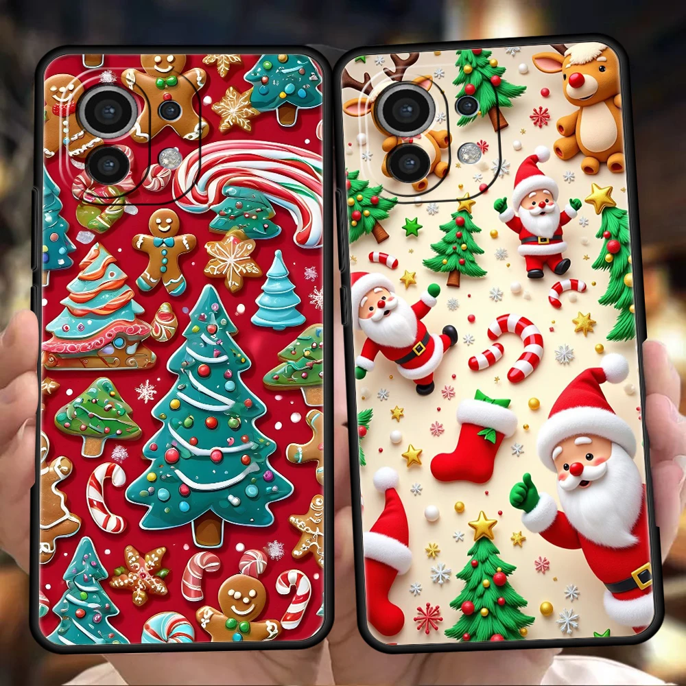 حافظة هاتف لهاتف Xiaomi Mi 15 14 13 12 11 Ultra 14T 13T 12T 11T 10T Pro Lite 5G مقاومة للصدمات لينة من البولي يوريثان شل السنة الجديدة عيد الميلاد #1