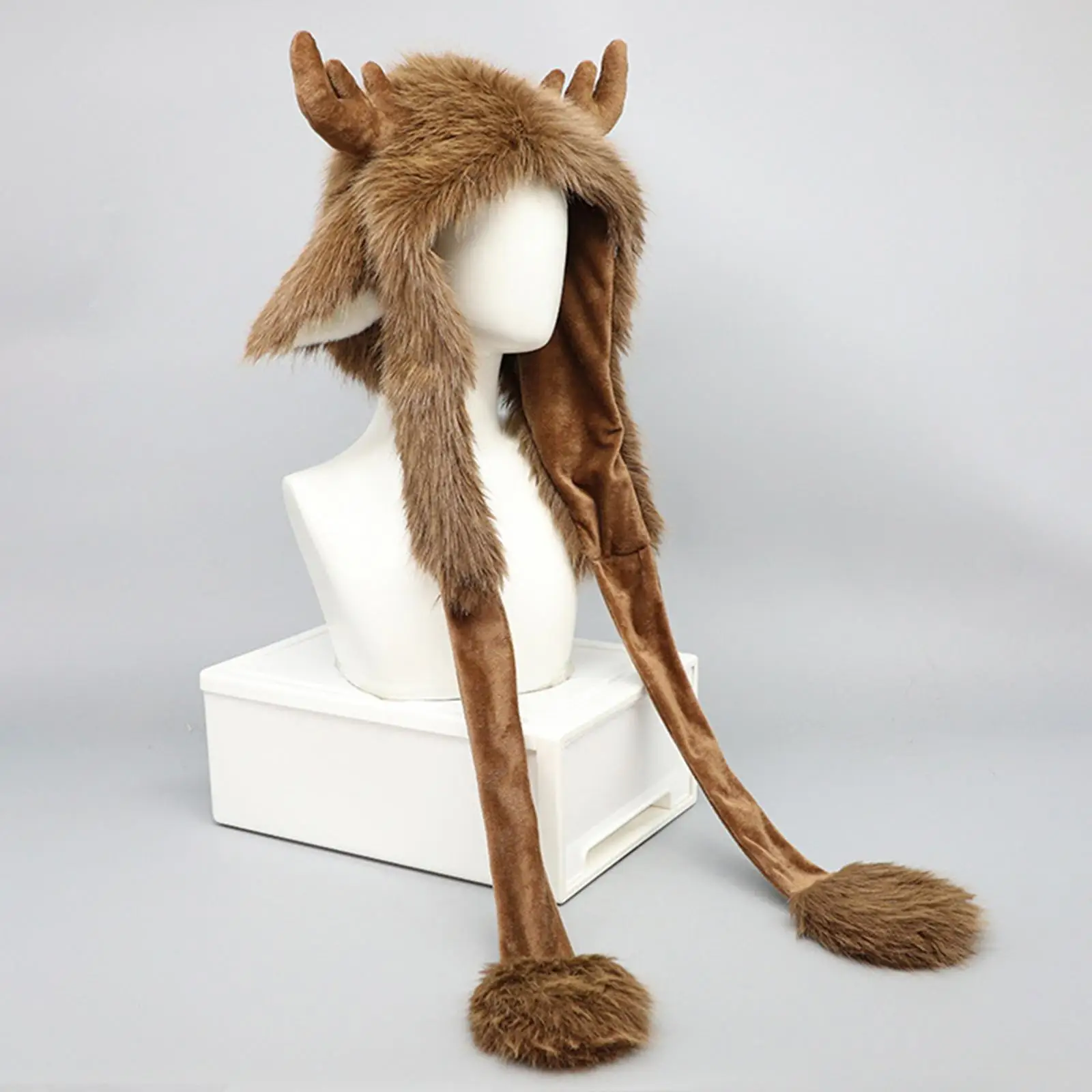 

Soft Plush Hat Thermal Dress up Anime Cosplay Hat for Holiday Halloween Party