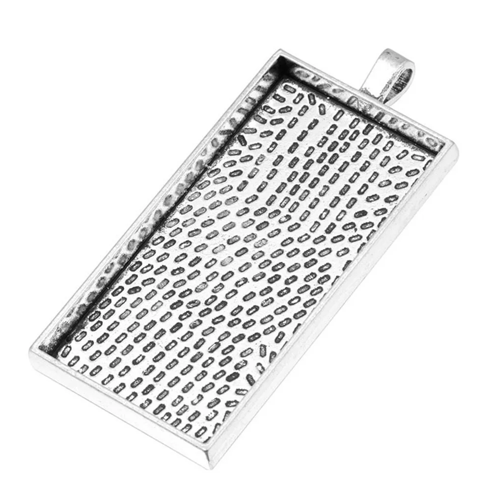 

10 шт., винтажные подносы для подвесок из сплава, гальванические металлические подносы для подвесок для изготовления ювелирных изделий на заказ, изделия из смолы, камеи, 50x25 мм