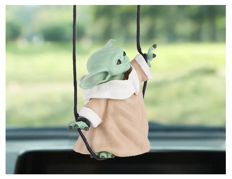 Nuovo Anime Star Wars Action Figrues Yoda Giocattoli per bambini Bambole di cartoni animati Decorazione interna Ciondolo per auto Modello Ragazzi