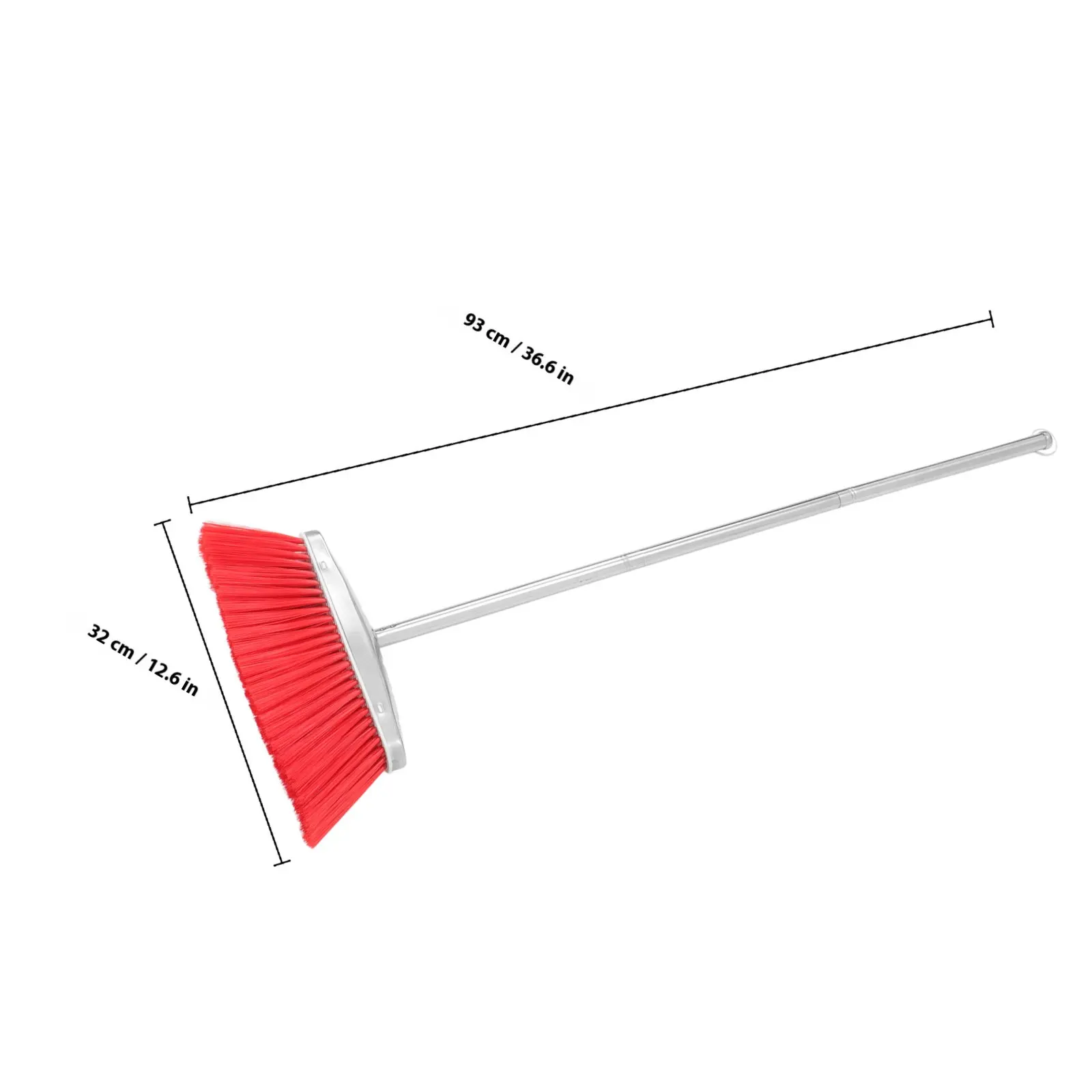 Soft Bristle Cleaning Broom Stainless Steel Anti Hair Tangle Design Floor Sweeping Tool Home Indoor Outdoor Heavy Duty Garbage