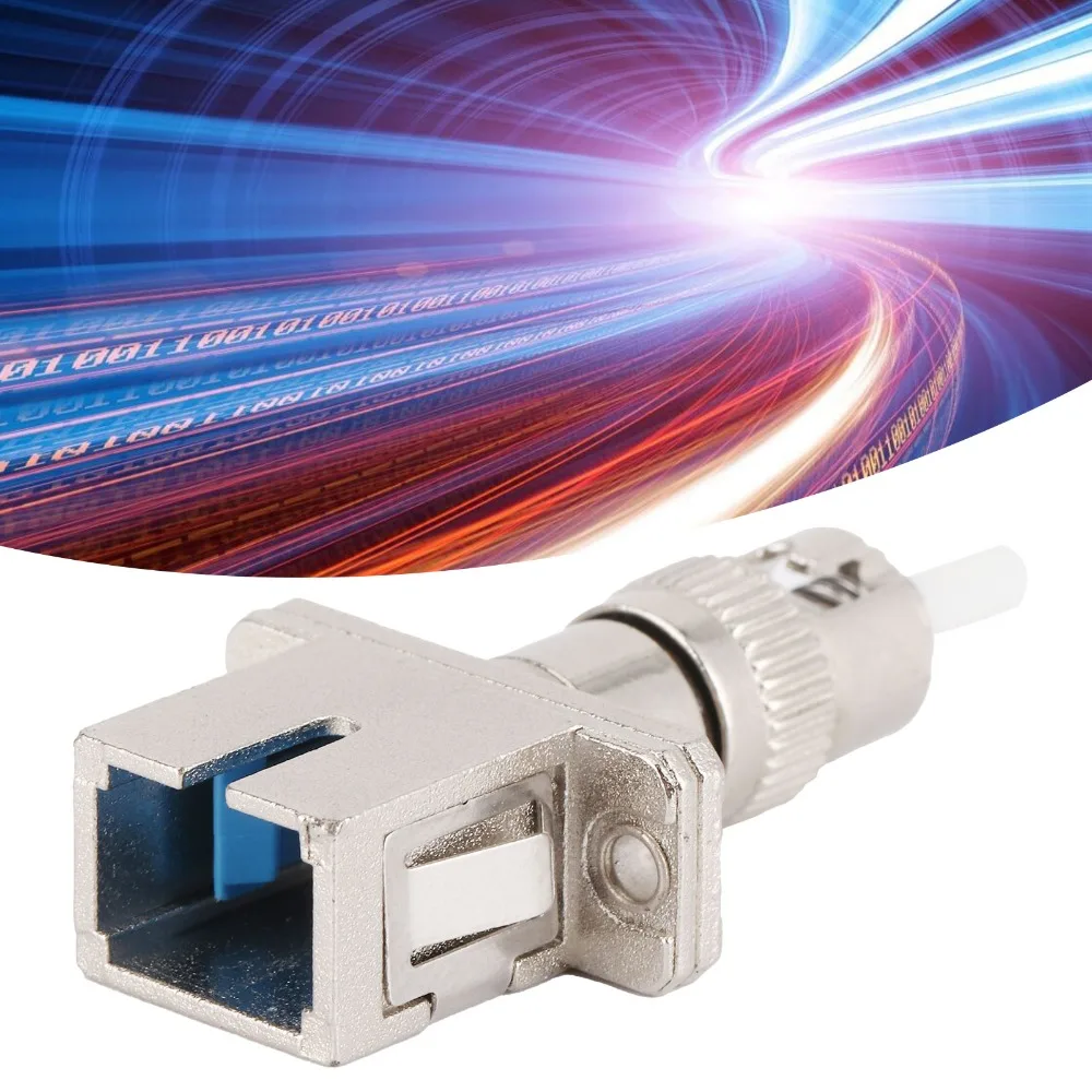 

SingleMode Optical Connector ST Male to SC Female Ceramic Ferrule Fiber Optic Adapter 9/125μm High Return Loss Fiber Coupler