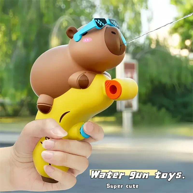 

Мультяшный водный пистолет-капибара, новинка 2026 года, летние пляжные игрушки, нажимной тип, реквизит для вечеринок, для детей, для игр на улице