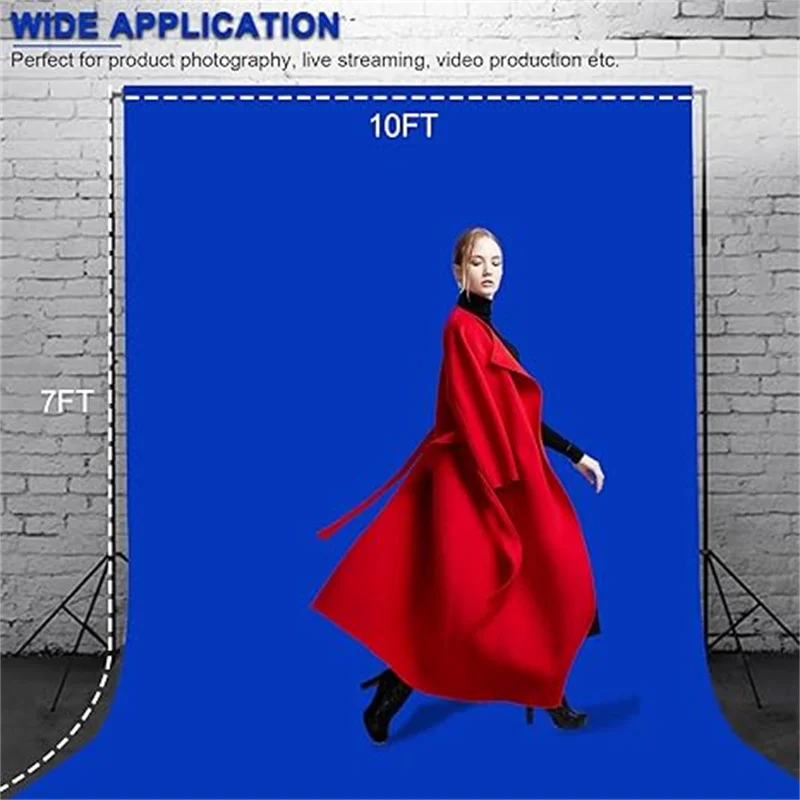 Blue Solid Color Backdrop Cloth Screen Photographic Background Chromakey For Photo Studio Video Wedding Ceremony Home Decoration