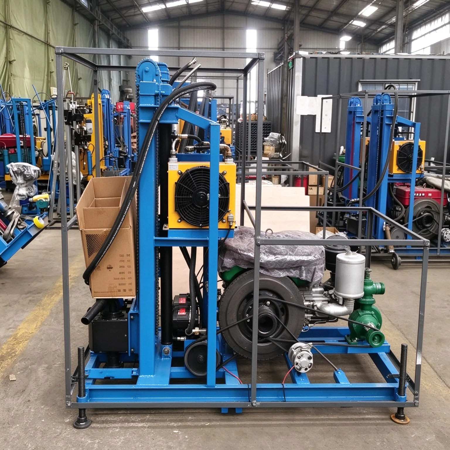 Agricultural Water Well Drilling Rig Compact Rotary 70m Depth Diesel Engine for Small Farm Irrigation Borehole Drilling Machine view 3