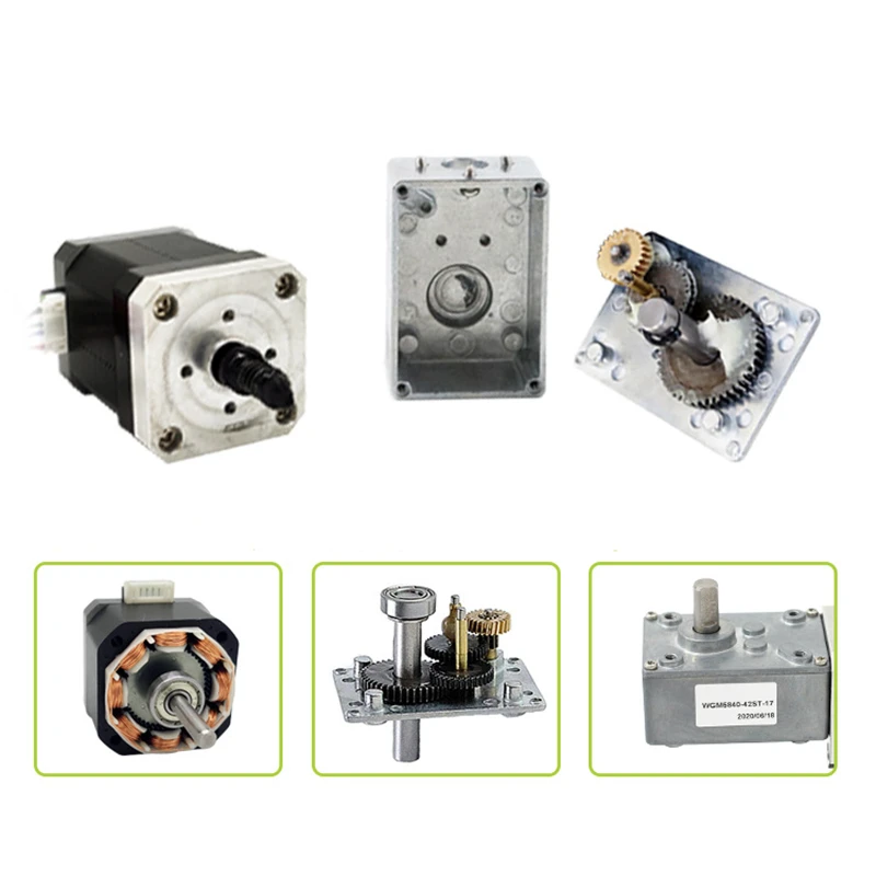 12V 24V Nema17 Stepper Motor 5840 หนอนกล่องเกียร์ลดไดรฟ์แรงบิดสูง Stepper Motor