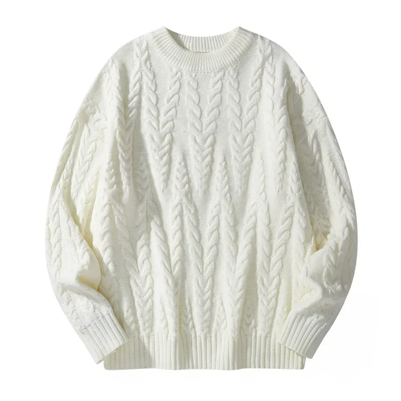 

2023 Autumn/Winter New Men's Youth Simple Knitwear Solid Color Pattern Fashion Warm Sweater