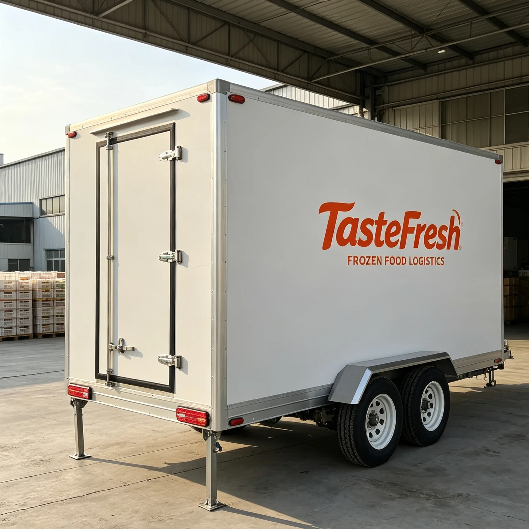 Customizable Food Refrigerated Trailer Cooling System Mobile Cold Room Catering Frozen Goods Meat Fruit Freezer Trailer