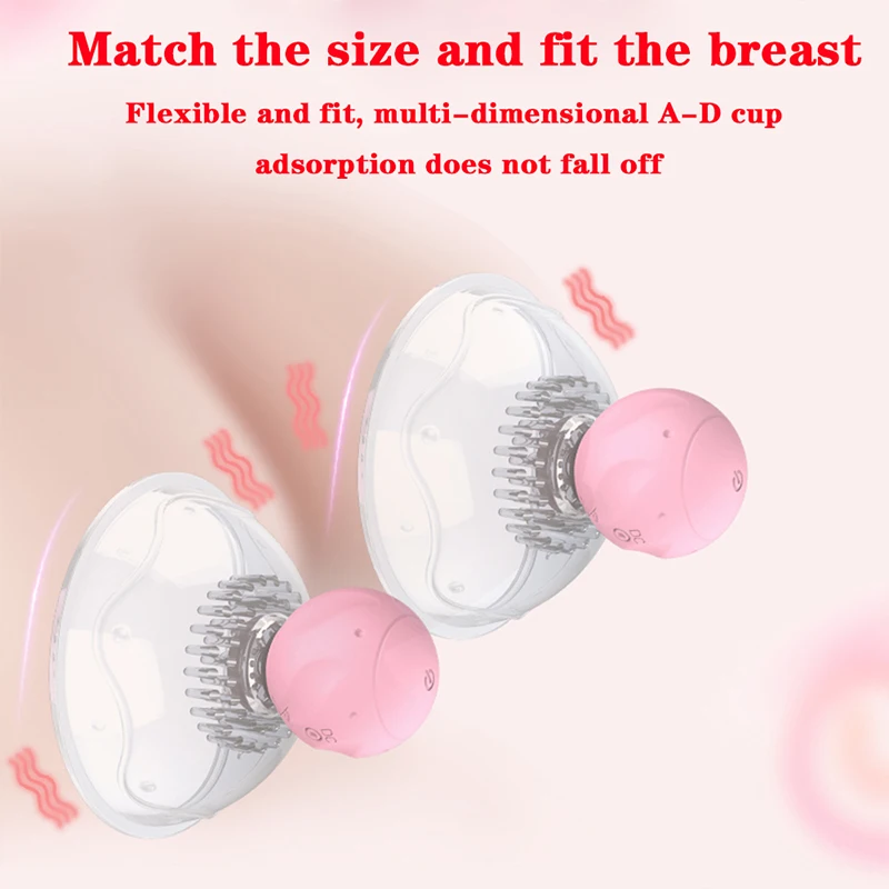 Nipple Stimulation 360° Breast Licking Vagina Vacuum Pump Wireless Vibrator Sucker Breast Enlargement Massager Sex Toy for Women