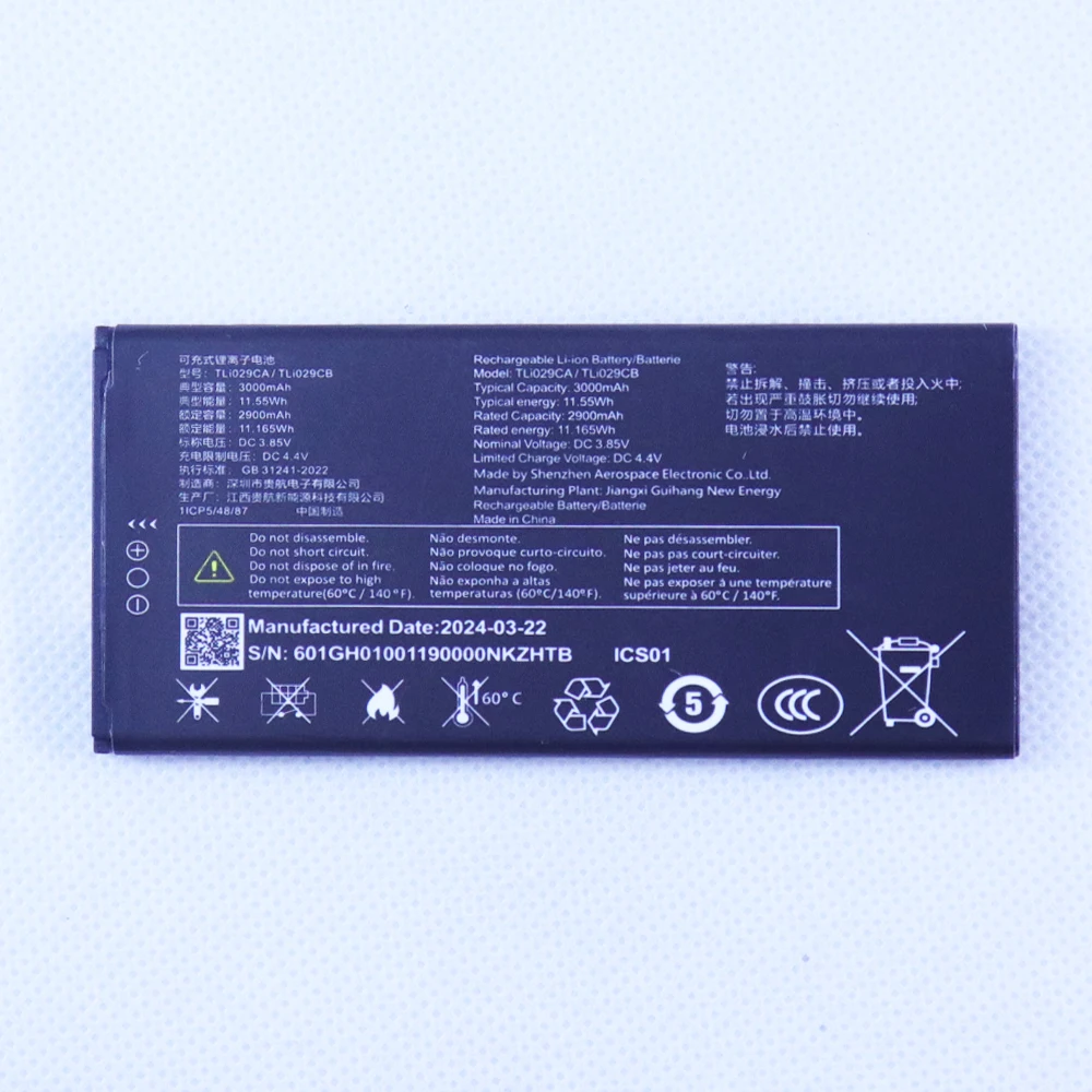 High Quality Original Cell TLI029CA TLI029CB 3000mAh Battery For TCL 5G T508N Mobile Phone Batteries