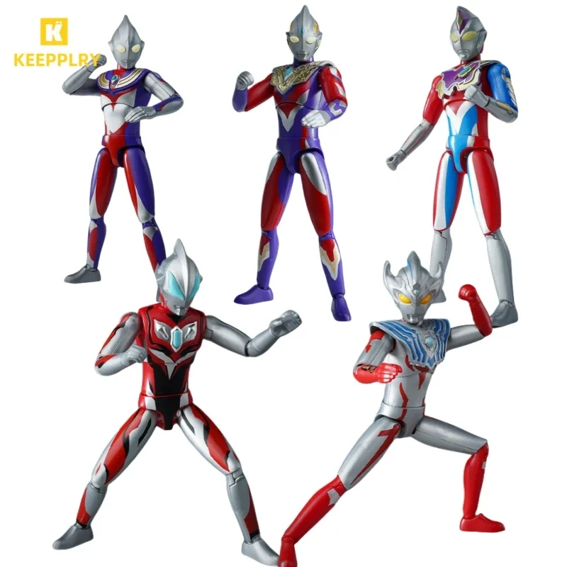 Keeppley Building Blocks Ultraman Tiga Super Hero Dekai Movable Figure Triga Splicing Toy Model Ornaments Mecha Birthday Gift