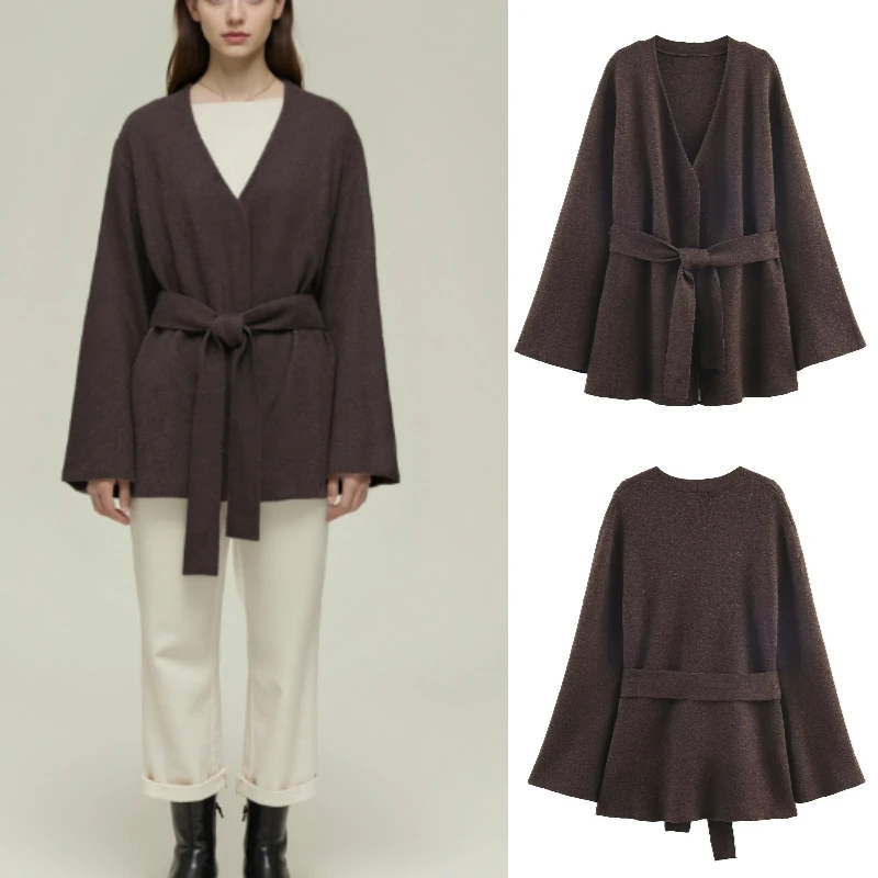 

Women's Belted Knit Jacket 2025 Fall Fashion Trendy Sexy Style for Trendsetting Wardrobes