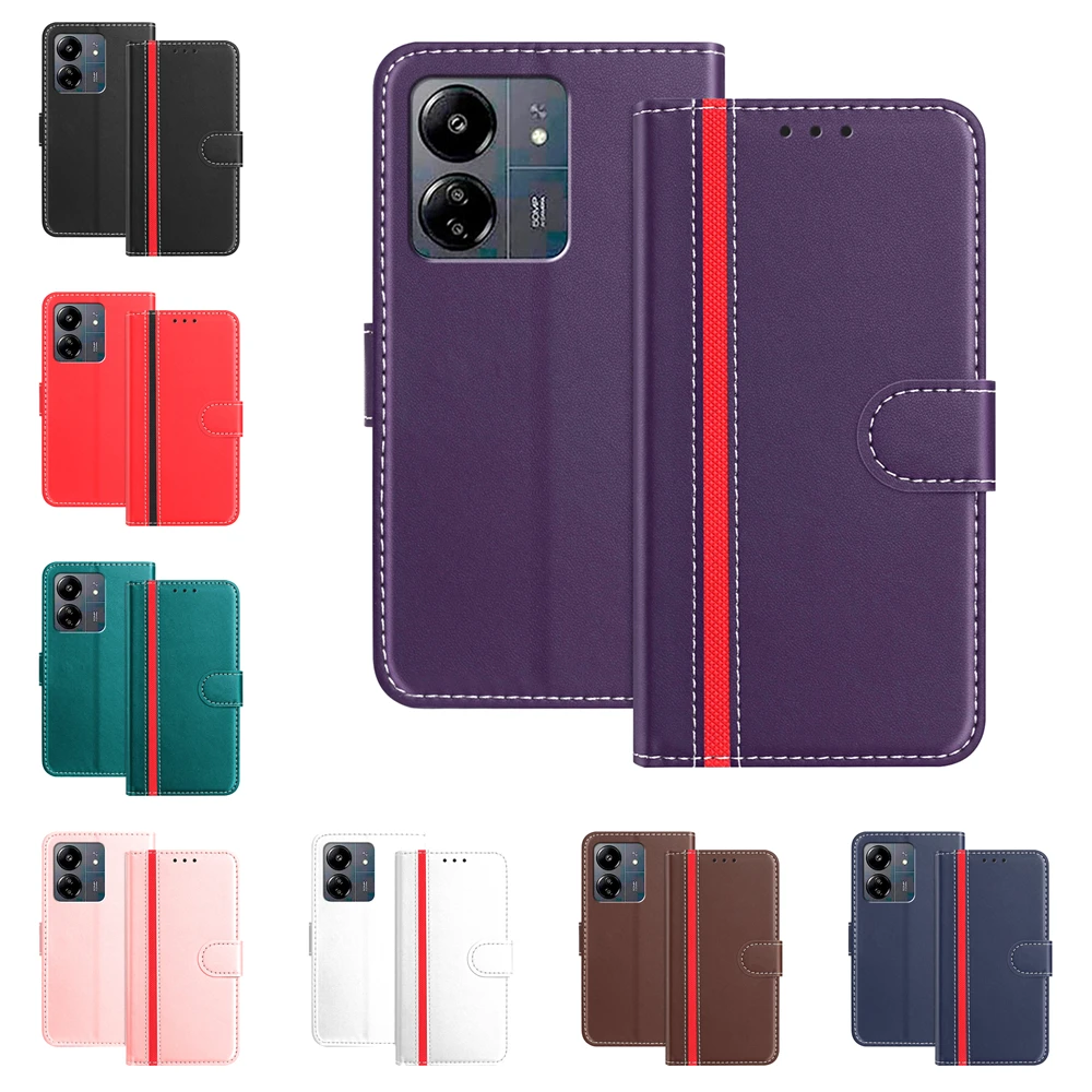 

Premium Leather Flip Case For RedMi 14C 13C 12 11 6 7 8 9 10 A Note12TPro K80Pro A1 A2 A4 9Power Note9T Card Holder Wallet Cover