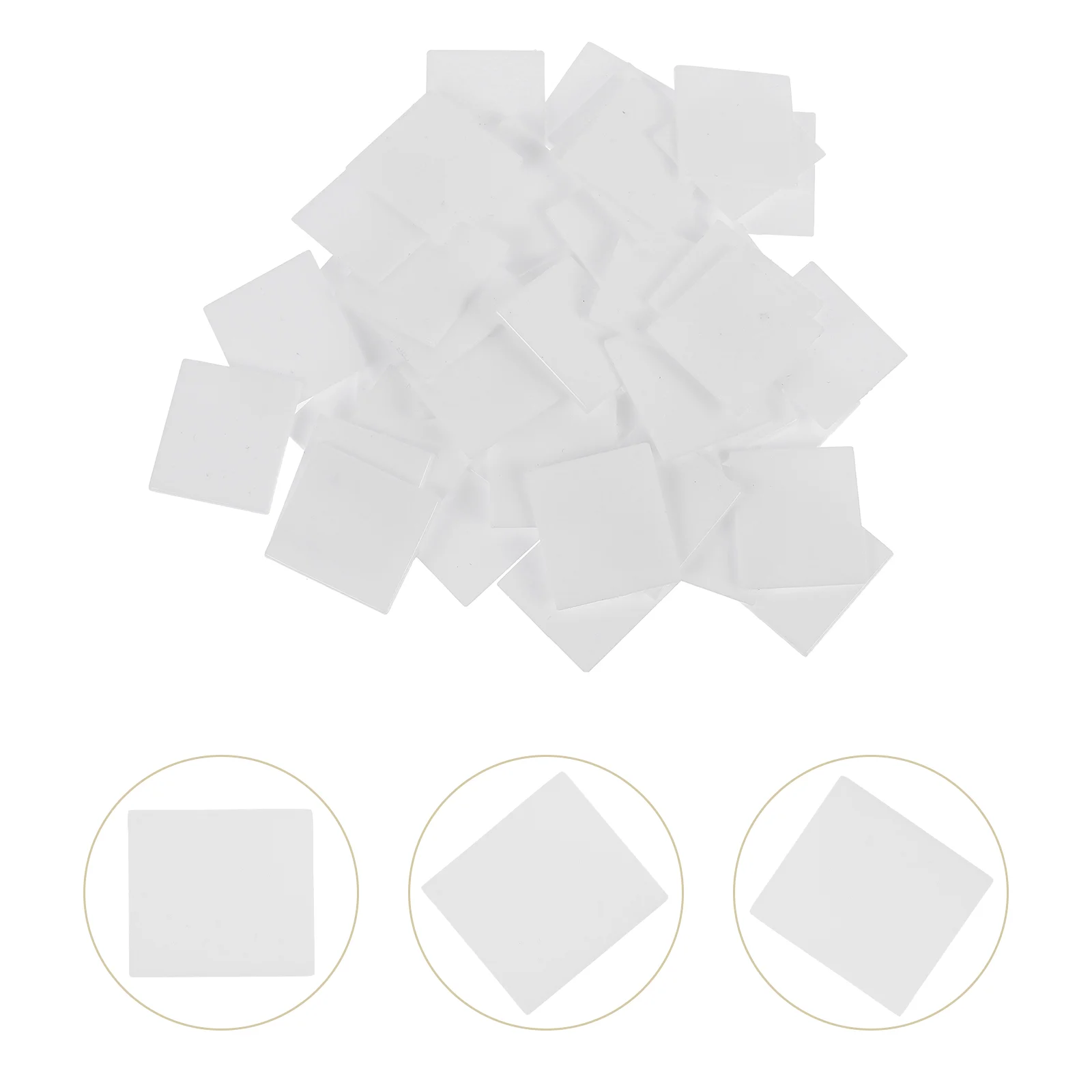 

52 Pcs Piano Keyboard Stickers White Skin Small Square Keyboards Replace Musical Instrument Supplies