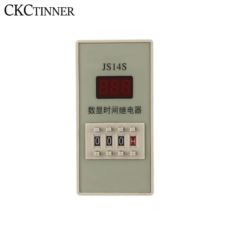 Time Relay JS14S AC 220V 380V Delay Timer 0.01s-999H  DPDT Digital  Programmable Timer with Socket Base