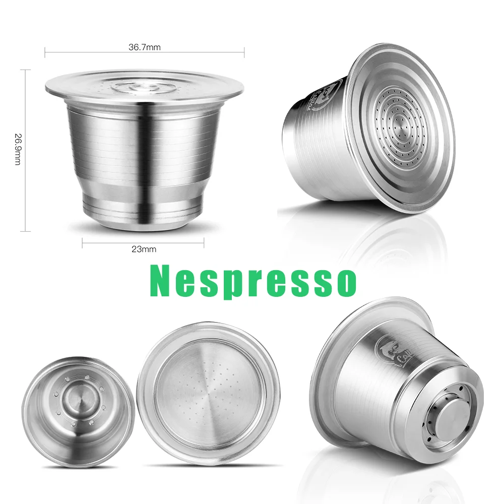 Cápsula reutilizable para Nespresso inox Essenza Mini C30, filtro de café, cápsulas rellenables de acero inoxidable para cafetera inissia