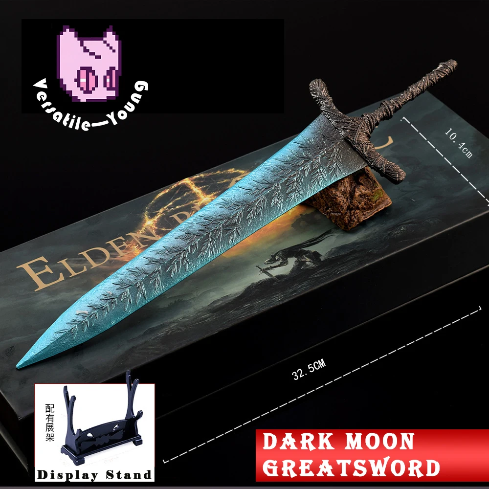 

Новый 30 см ER Starscourge Dark Moon Greatsword Shadow of the Erdtree Marais Maliketh's брелок Элден Дракон подарочная коробка металлическое кольцо