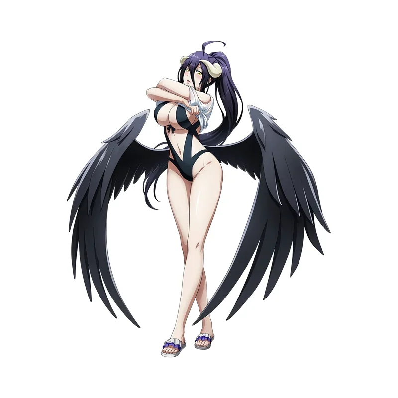 UJIOM Bikini Devil Girl Wall Sticker Seductive Albedo Personality Artistic Graphics Decal Computer Case Art DIY Wallpapers