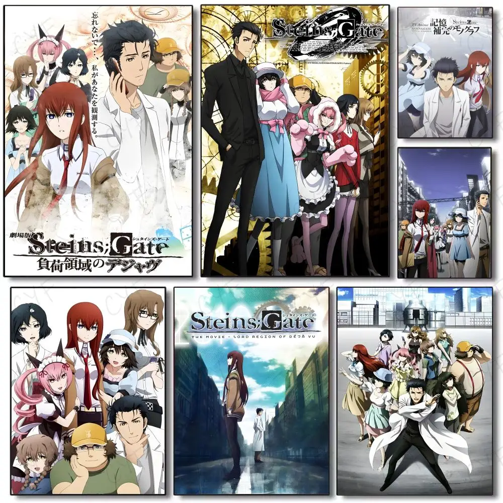 1PC S-Steins G-Gate Game Comic Poster Poster Painting Wall Art Mural for Living Room Home Decor and Gifts
