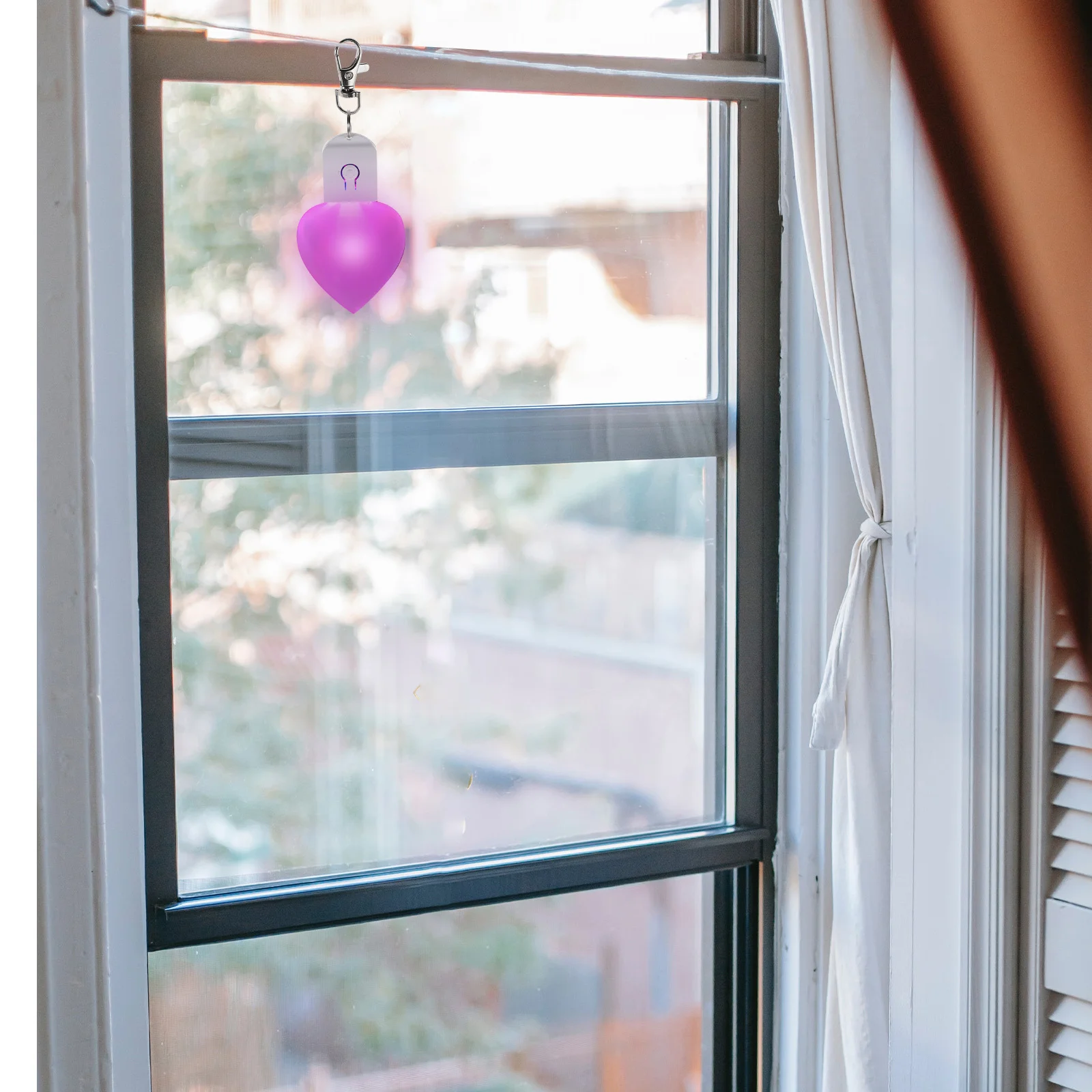 Heart Shaped Sublimation LED Acrylic Keychain Blank Colorful Glow Night Light Romantic Decor Party Ornament DIY Craft Printing