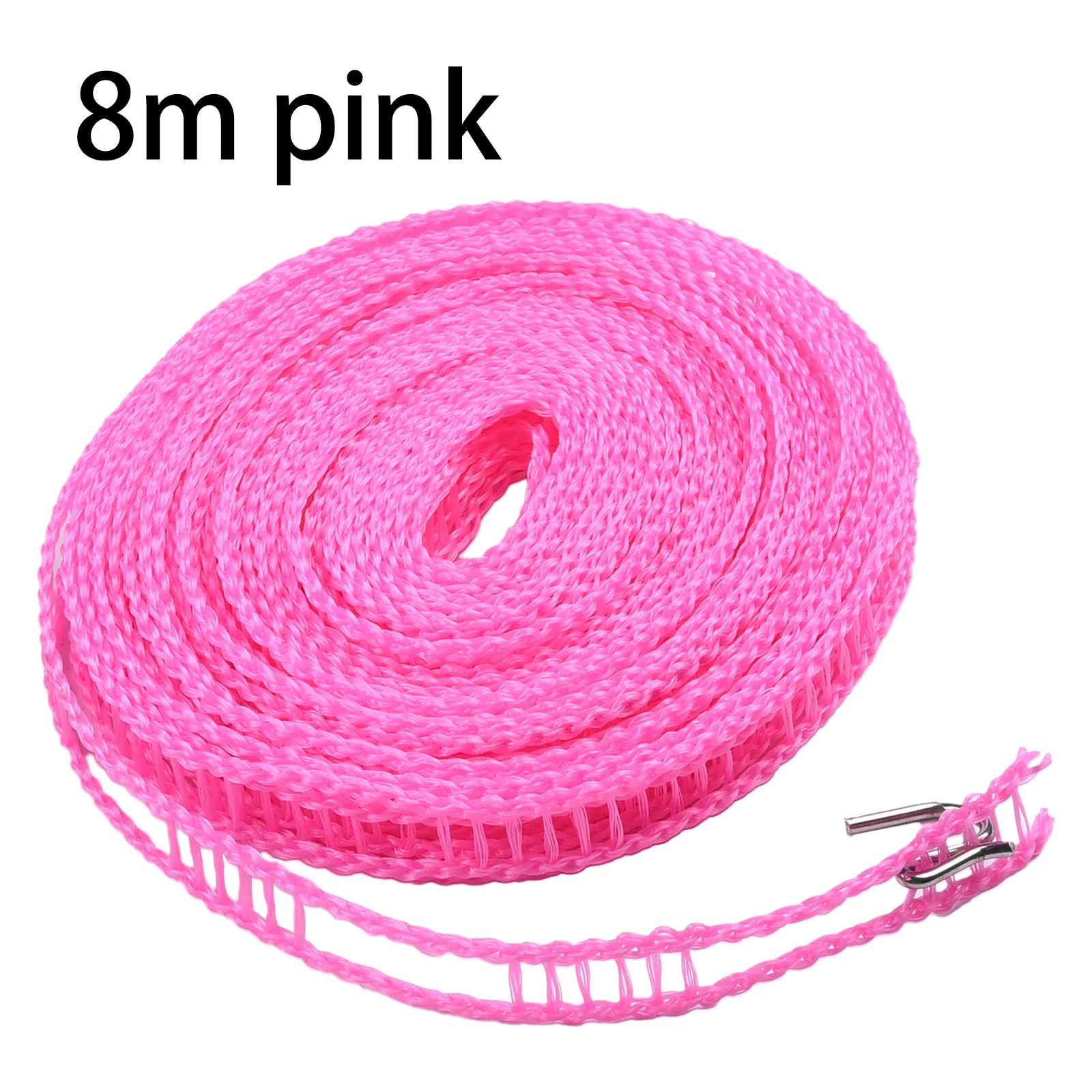 Non-Slip Handle Clothesline 8m Compact Easy To Store Fence-type Lightweight Nylon Portable Windproof Clothesline