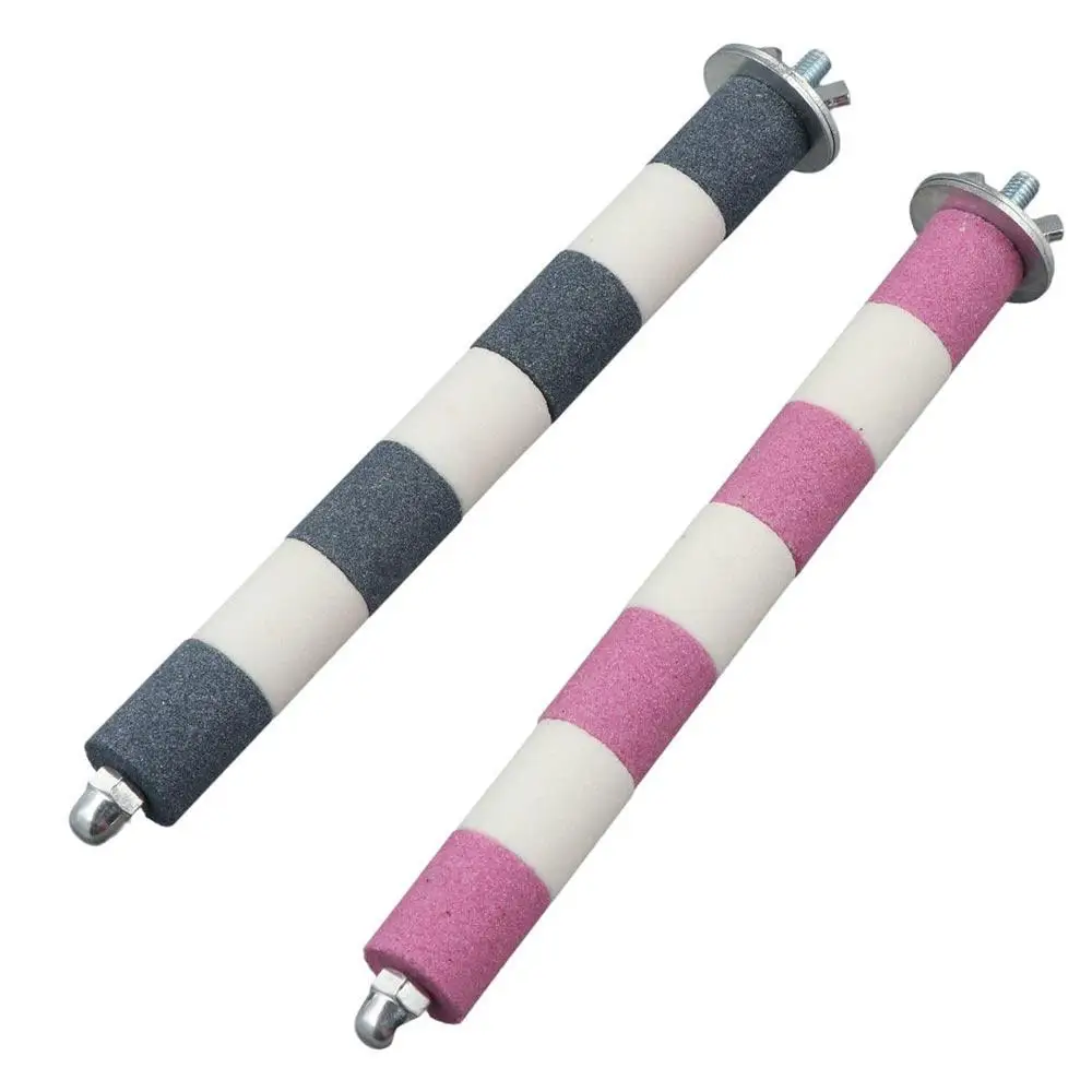 

Wood Bird Claw Beak Grinding Bar Durable Colorful Parrot Station Pole Wear-resistant Bird Molar Stick For Budgerigars