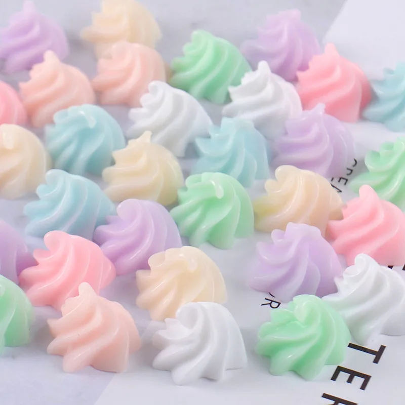 

15pcs 15mm Resin Candy Charms Flat Back Colorful Ice Cream Chocolate Craft Decoration Miniature Food For Phone Decor