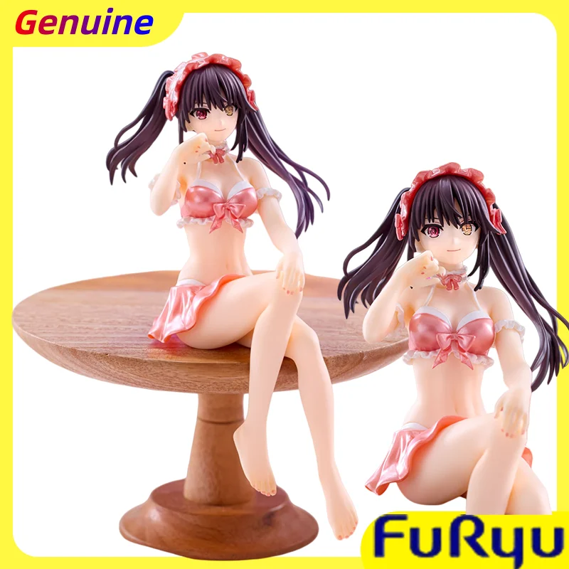 

【100% оригинал】FURYU Date A Live V Tokisaki Kurumi Фигурка с лапшой Mizugi, пастельно-красный, версия = 15 см, гаражный комплект, подарки, игрушки