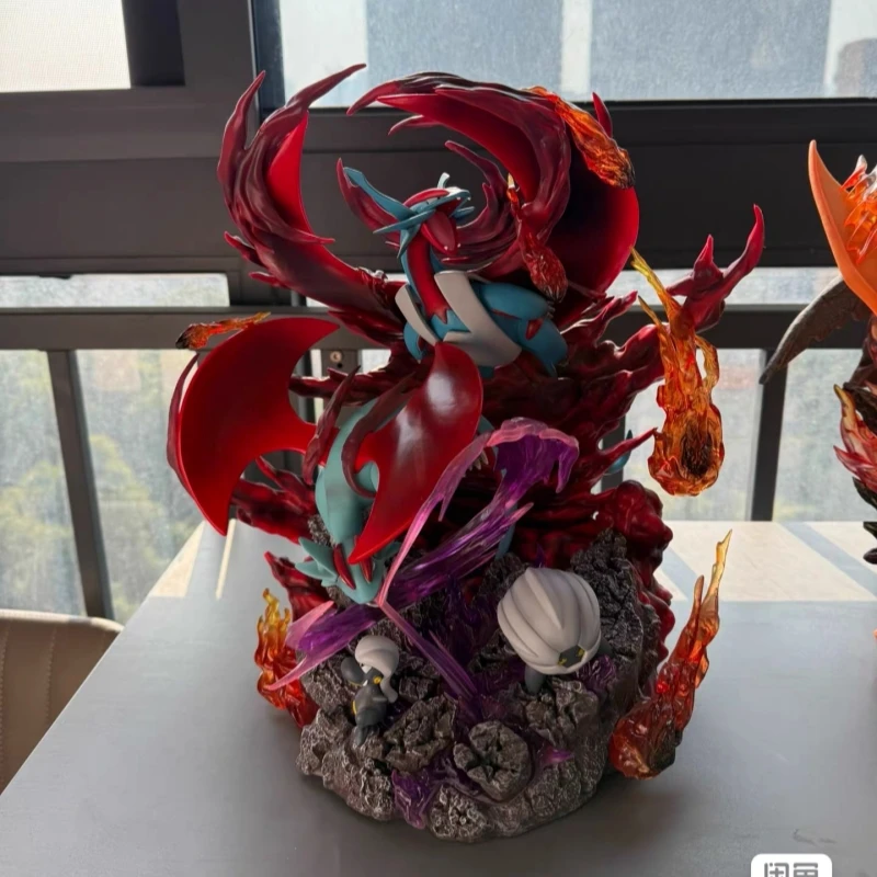 

36cm Pok é Mon Fantasy House Storm Flying Dragon With Light Anime Figure Pvc Model Doll Statuette Desktop Collection Toy Gift